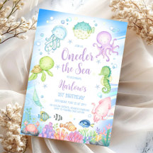 Oneder de Zee Oceaan Thema Kinderen 1e Verjaardag