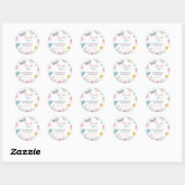 Oneder De Zee Pastel Verjaardag Sticker Label Part (Vel)