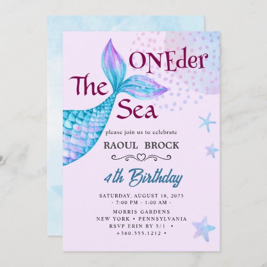 ONEder De Zeemeermin Kaart (Voorkant / Achterkant)