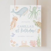 Oneder Het Zee 1e Verjaardag 18x24" Welkomstbord Poster