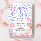 ONEder Het Zee! 1e Verjaardag Baby Meisje Schattig Kaart