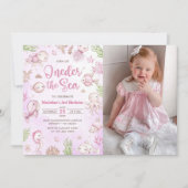 Oneder het Zee 1e Verjaardag onder het Zee Foto Kaart (Voorkant)