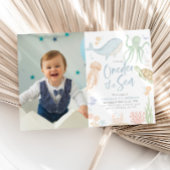 Oneder het Zee 1e Verjaardag onder het Zee Foto Kaart