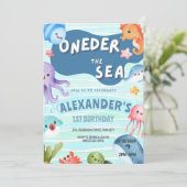 Oneder het Zee 1e Verjaardag Onder het Zee Kaart (Staand voorkant)