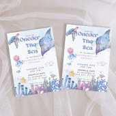 Oneder het Zee 1e verjaardag uitnodiging