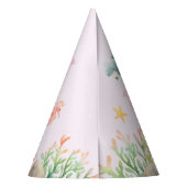 Oneder Het Zee 1e Verjaardags Meisje Feesthoedjes (Achterkant)