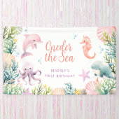 Oneder Het Zee 1e Verjaardags Meisje Spandoek