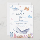 ONEder Het Zee 1e Verjaardagsfeest Kaart (Voorkant)