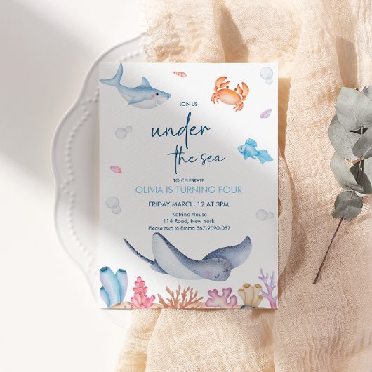 ONEder Het Zee 1e Verjaardagsfeest Kaart