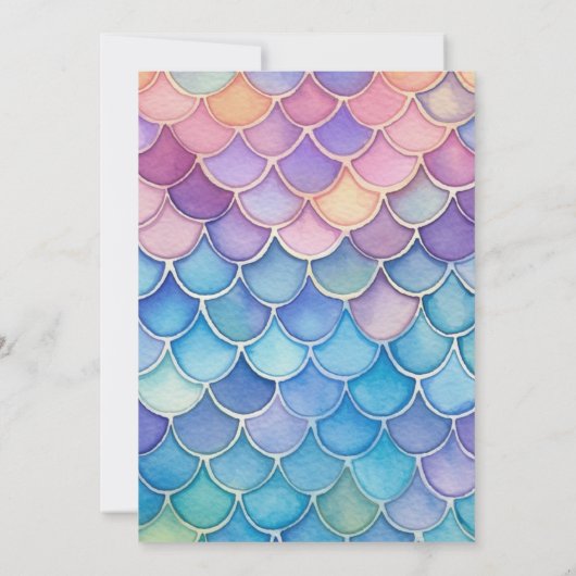 Oneder Het Zee 1e Zeemeermin Verjaardagsuitnodigin Kaart (Achterkant)