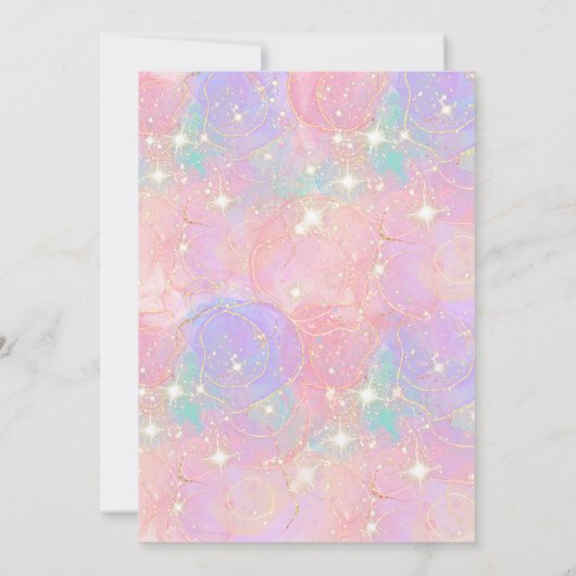 ONEder Het Zee! 5e verjaardag meisje roze Schattig Kaart (Achterkant)