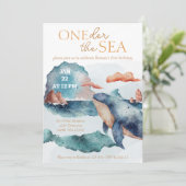 Oneder het Zee blauwe vinvis Kaart (Staand voorkant)