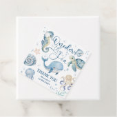 ONEder Het Zee Boy 1e Verjaardag Schattige Blue Oc Bedankjes Labels (In situ)