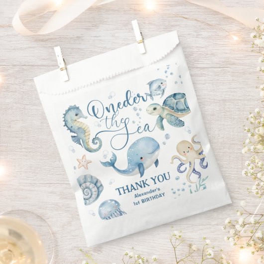 ONEder Het Zee Boy 1e Verjaardag Schattige Blue Oc Bedankzakje (Geknipt)
