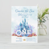 Oneder Het Zee Eerste 1e Verjaardag Onder Het Zee Kaart (Staand voorkant)