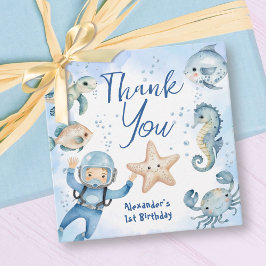 ONEder Het Zee Jongen 1e Verjaardag Schattigee Oce Bedankjes Labels