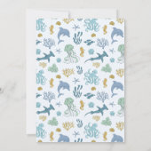 ONEder Het Zee Jongen 1e Verjaardagsfeestje Kaart (Achterkant)