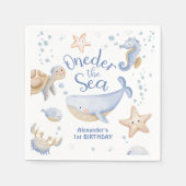 ONEder Het Zee! Jongen Schattigee Oceaan 1e verjaa Servet (Voorkant)