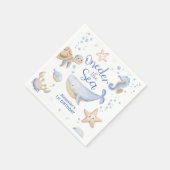 ONEder Het Zee! Jongen Schattigee Oceaan 1e verjaa Servet (Hoek)