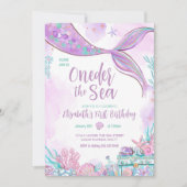 Oneder het Zee kleine zeemeermin eerste 1e verjaar Kaart (Voorkant)