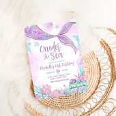 Oneder het Zee kleine zeemeermin eerste 1e verjaar Kaart