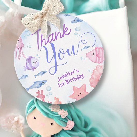 ONEder Het Zee Meisjes 1e Verjaardag Schattigee Oc Bedankjes Labels