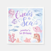 ONEder Het Zee Meisjes 1e Verjaardag Schattigee Oc Servet (Voorkant)