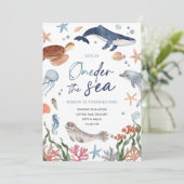 Oneder het Zee Nautische Oceaan 1e Verjaardag Kaart (Staand voorkant)