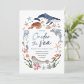 Oneder het Zee Nautische Oceaan 1e Verjaardag Kaart (Staand voorkant)