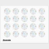 Oneder het Zee Ocean Animals 1st Birthday Ronde Sticker (Vel)