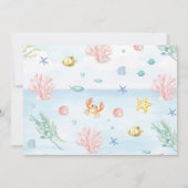 Oneder Het Zee Ocean Animals Kids Verjaardagsfoto Kaart (Achterkant)