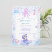 ONEder het Zee: Onder het Zee 1e Verjaardagsfeest Kaart (Staand voorkant)