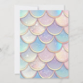 ONEder Het Zee! Roze Kleine Zeemeermin 1e Verjaard Kaart (Achterkant)