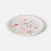 ONEder Het Zee Roze Verjaardagsfeest Papieren Bordje (Gekanteld)