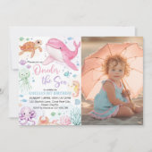 Oneder Het Zee Schattigee Oceaandieren Verjaardags Kaart (Voorkant)