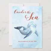 Oneder het Zee Sinaasappel Zeemeermin 1e verjaarda Kaart (Achterkant)