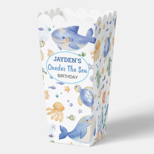 Oneder Het Zee Verjaardag Bedankdoosjes (Voorkant)
