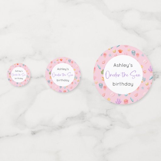 Oneder Het Zee Verjaardag Confetti (Voorkanten)