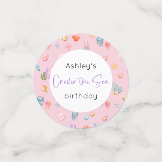 Oneder Het Zee Verjaardag Confetti (Kleine voorkant)