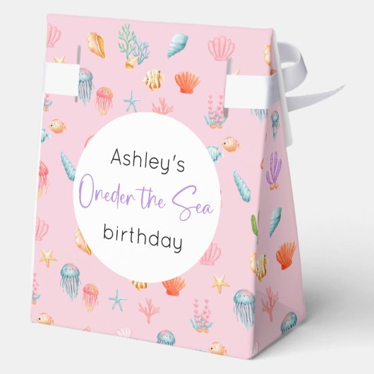 Oneder het Zee Verjaardag gunstvakken Bedankdoosjes (Achterkant)