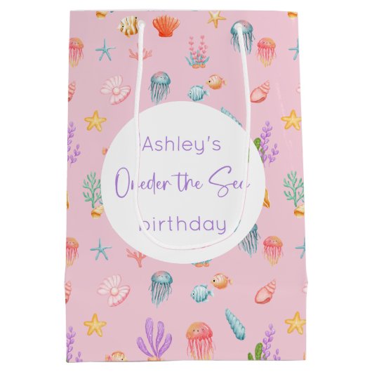 Oneder Het Zee Verjaardag Medium Cadeauzakje (Achterkant)