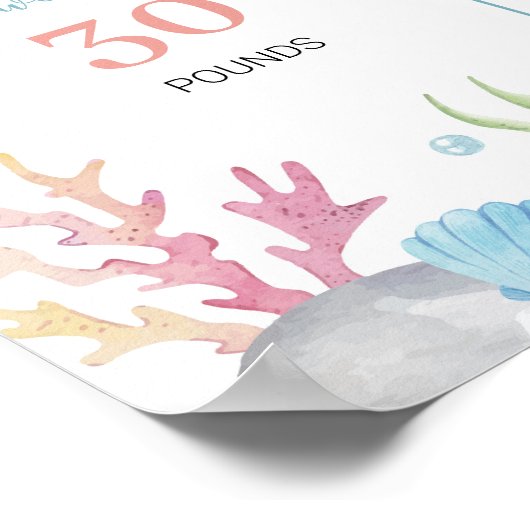 Oneder Het Zee Verjaardag Mijlpaal Poster (Hoek)