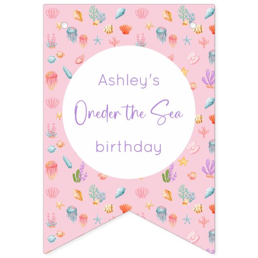 Oneder Het Zee Verjaardag Vlaggetjes (Eerste vlag)