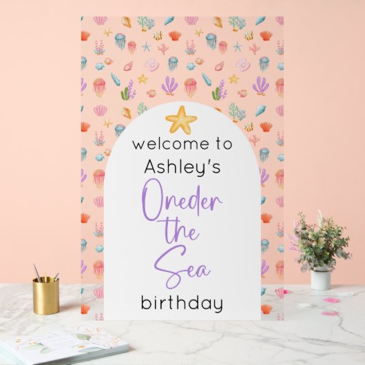 Oneder Het Zee Verjaardag Welkom Acryl Bord (Huwelijk)