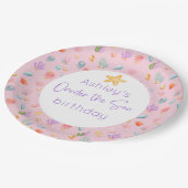 Oneder het Zee verjaardagsfeest Papieren Bordje (Gekanteld)