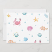 Oneder het Zee Verjaardagsfoto Dank u kaart (Achterkant)