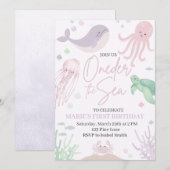 Oneder het Zee verjaardagsuitnodiging Kaart (Voorkant / Achterkant)