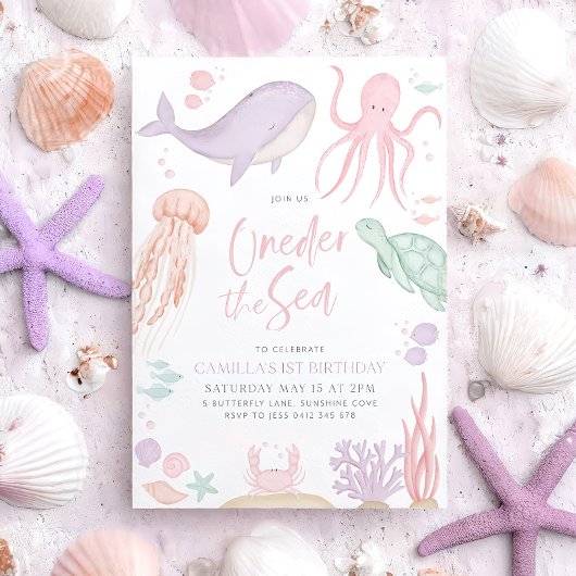 Oneder het Zee Verjaardagsuitnodiging Printable Un Kaart
