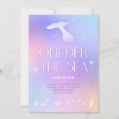 Oneder het Zee Whimsical Sparkly Mermaid Verjaarda Kaart (Voorkant)
