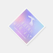 Oneder het Zee Whimsical Sparkly Mermaid Verjaarda Servet (Hoek)